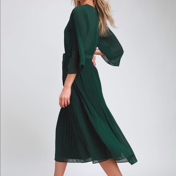 Lulus Flirty and Thriving Pleated Dress ❤️ - Picture 6 of 7